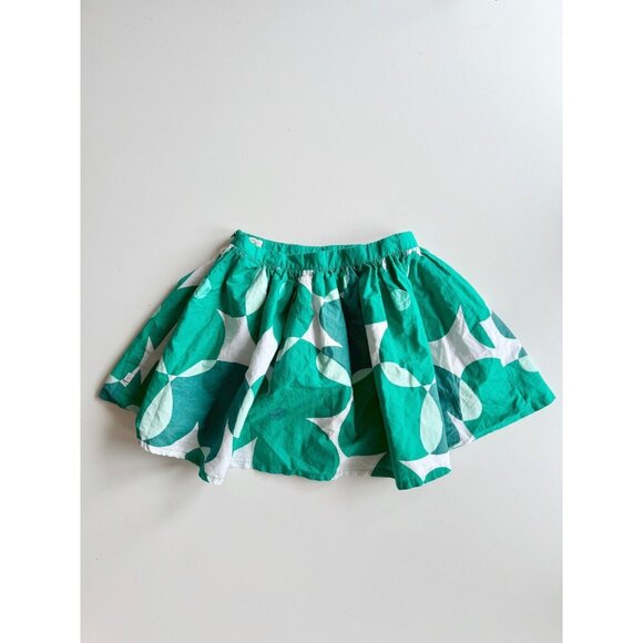 Girls' OKAIDI Green Floral Print 100% Cotton Poplin Full Circle Skirt, Size 8 - Picture 1 of 12